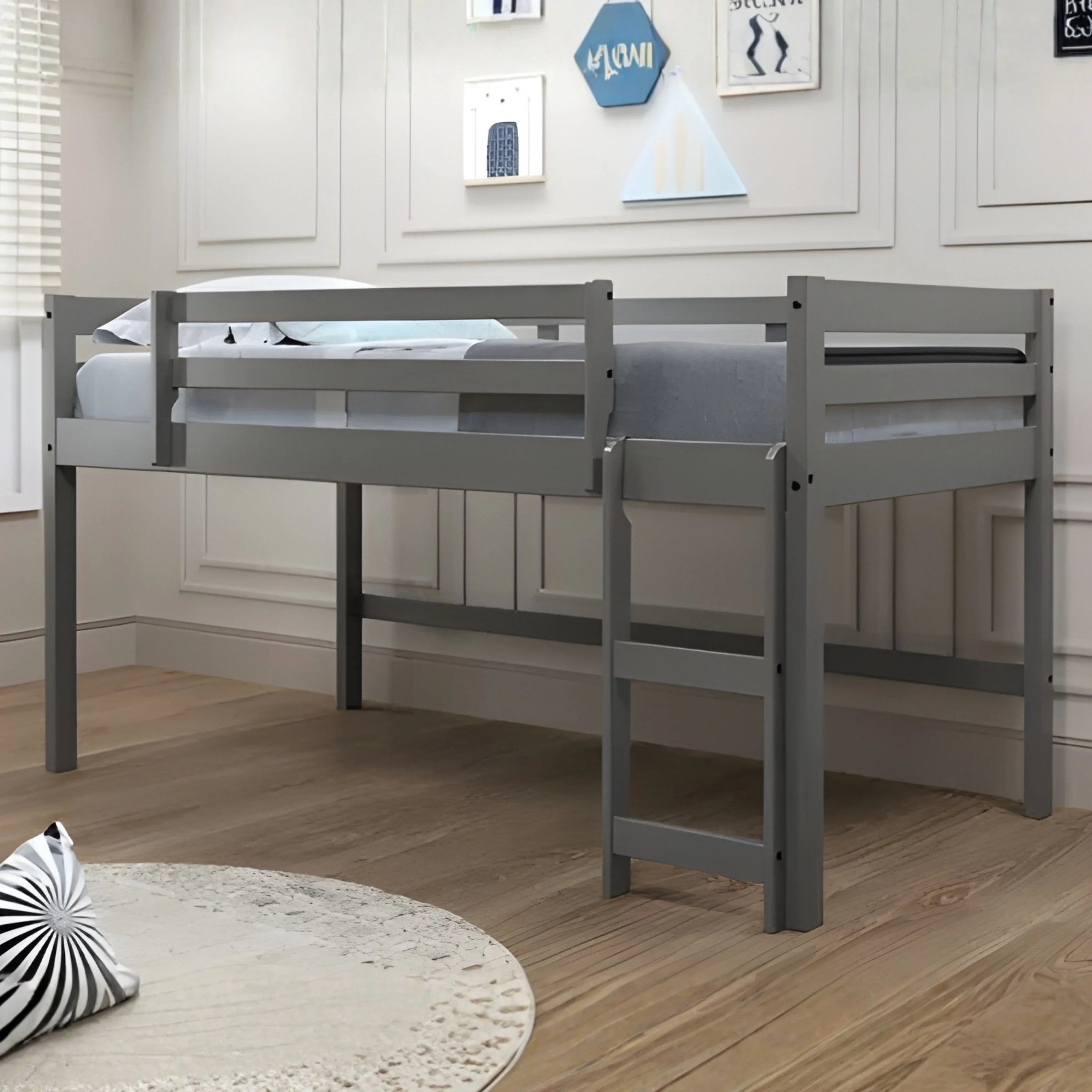 Gray Mini Loft Bed