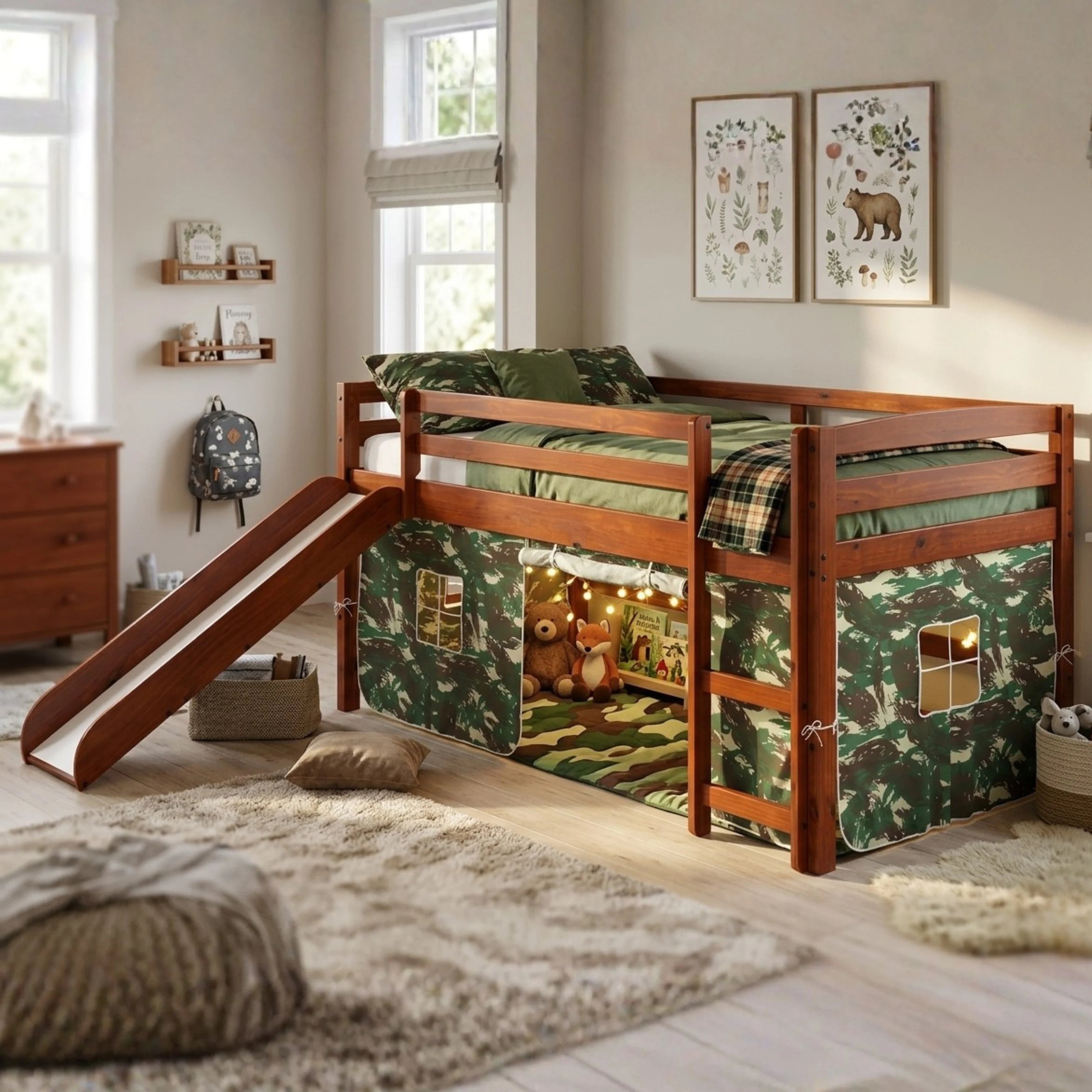 Mini Loft with Slide and Tent
