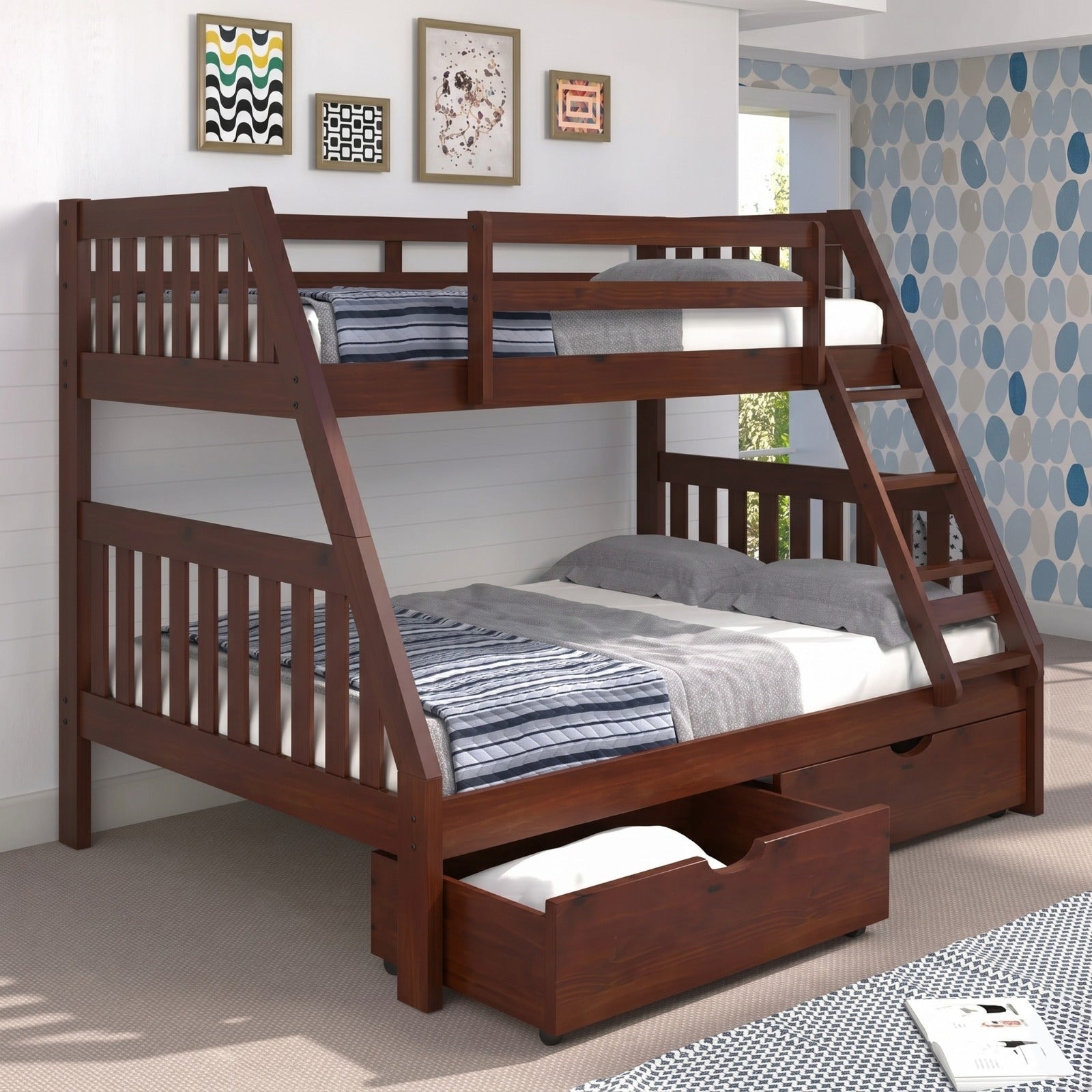 Twin/Full Mission Style Bunk Bed