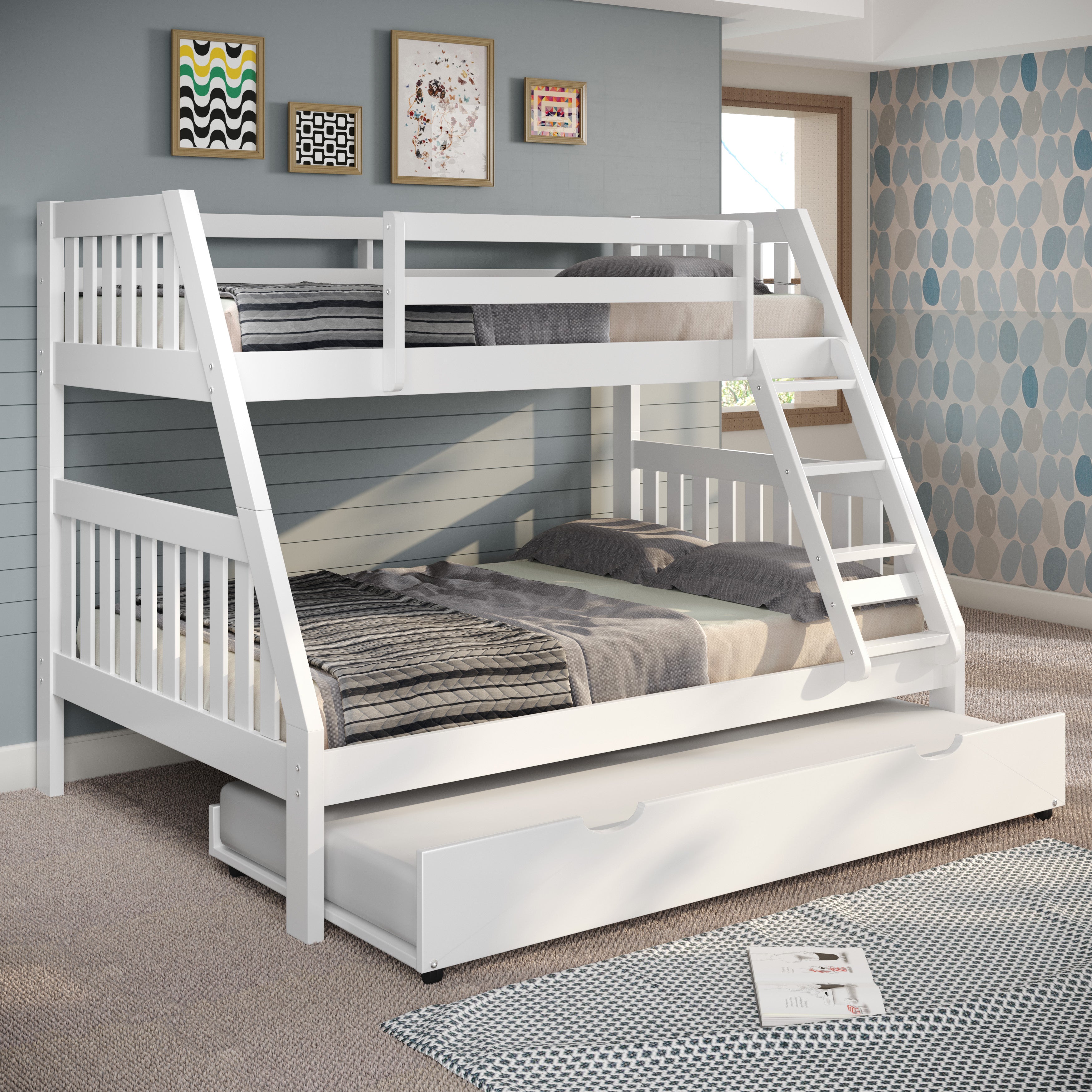 Twin/Full Mission Style Bunk Bed