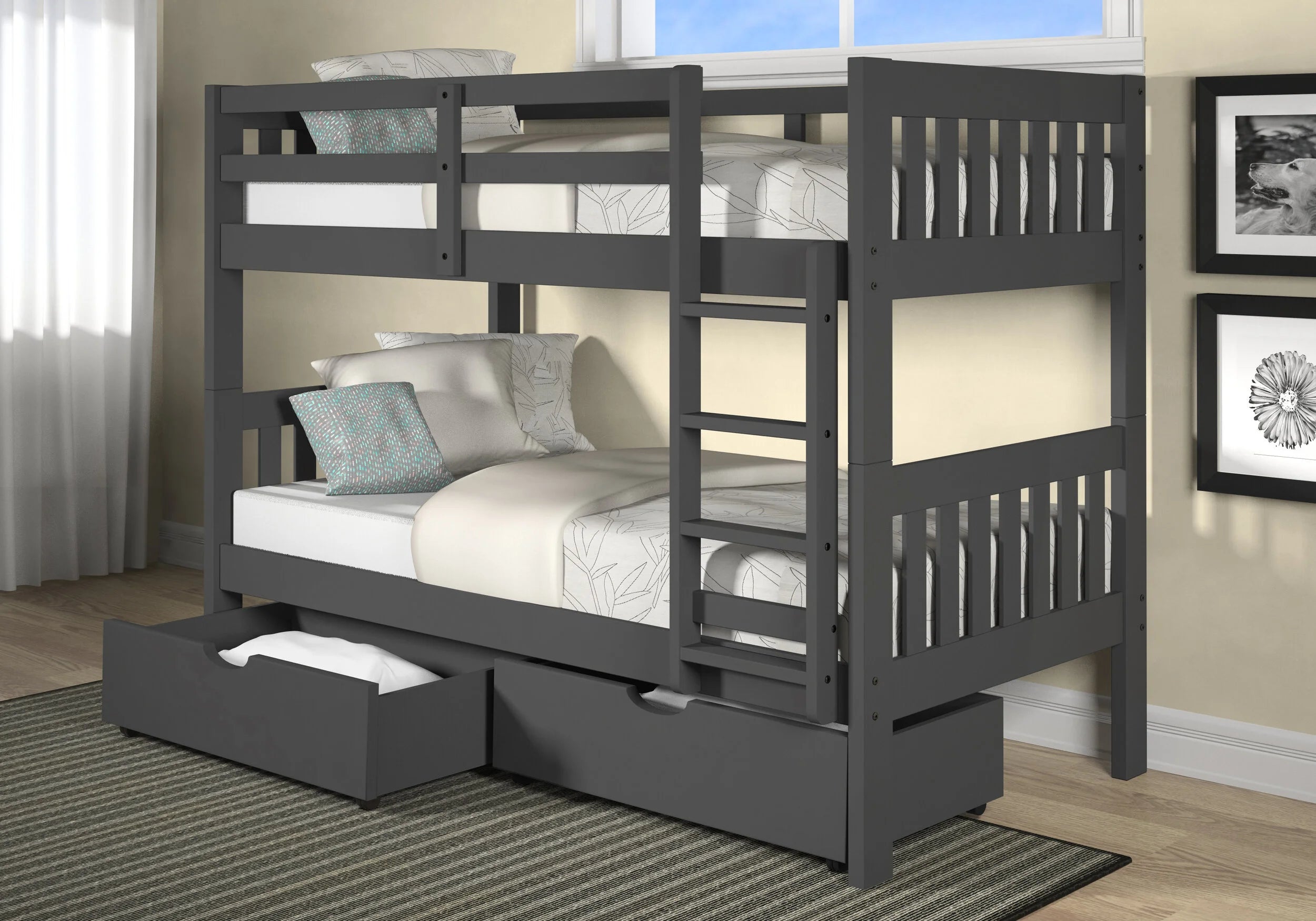 Twin/Twin Mission Style Bunk Bed