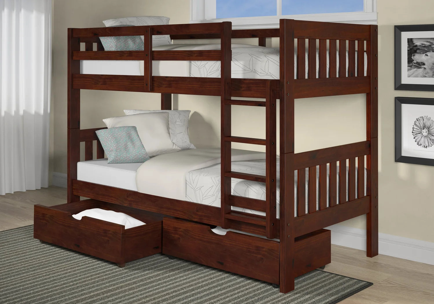 Twin/Twin Mission Style Bunk Bed