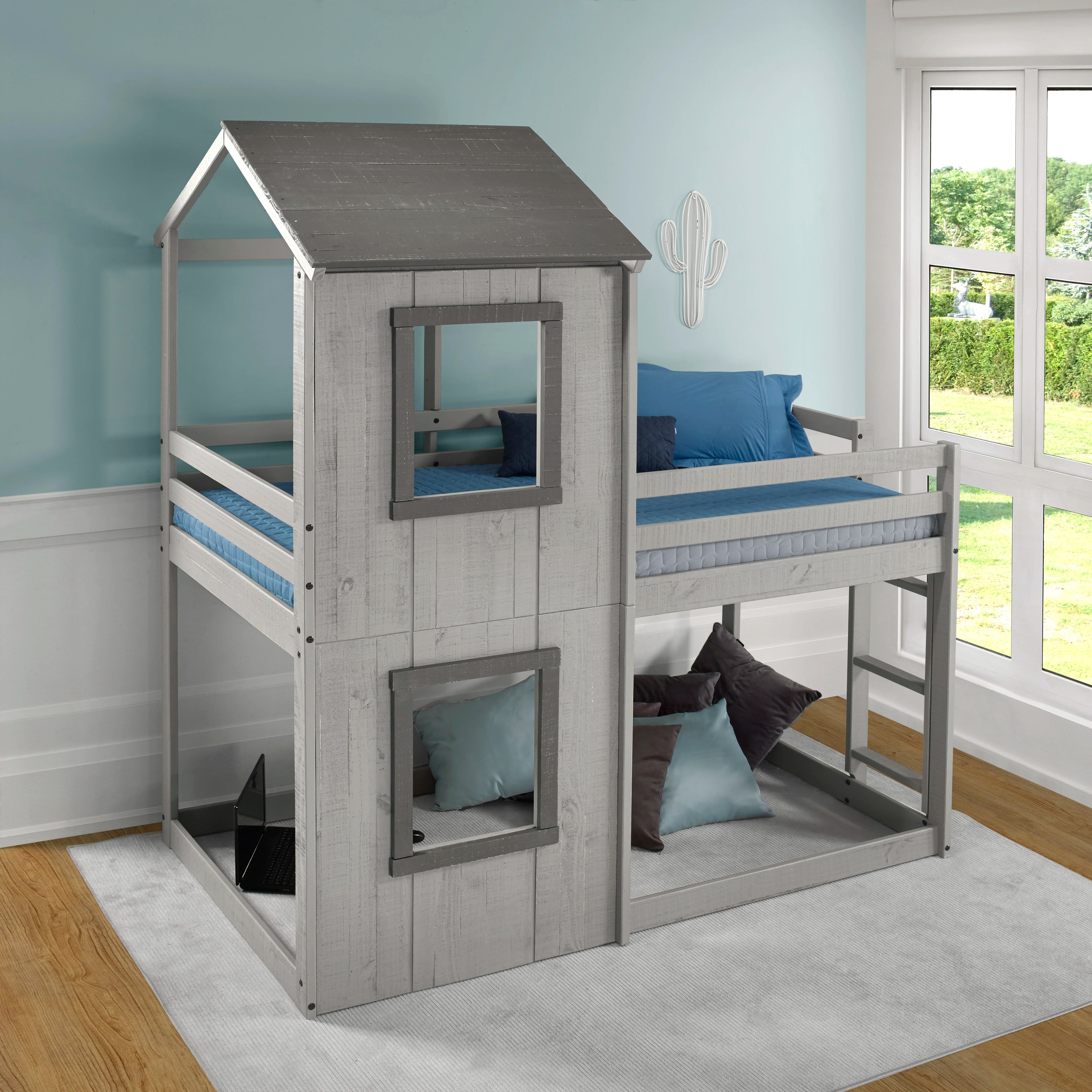 Gray Promo House Bunk Bed